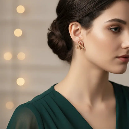Mom Blessing Gold Earrings