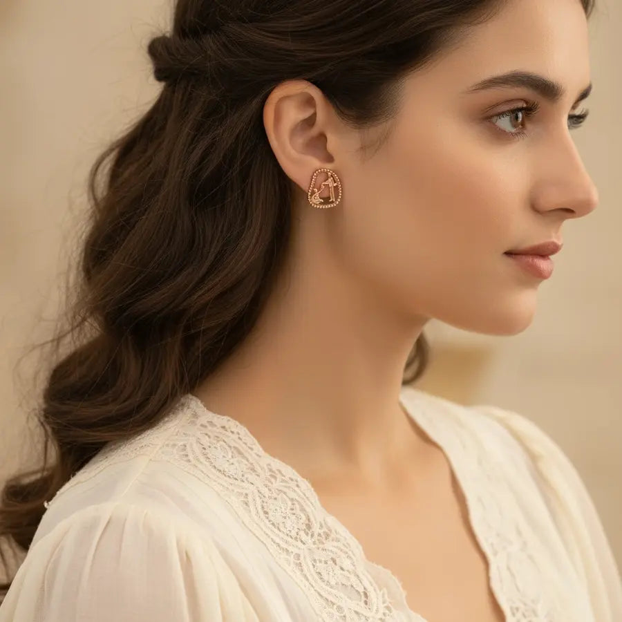 Food Donation Gold Earrings