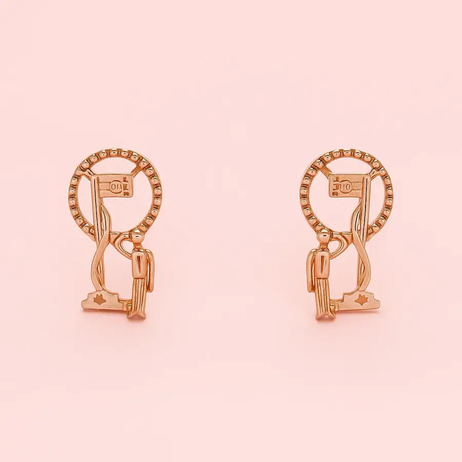 Patriotism Gold Earrings