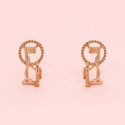 Patriotism Gold Earrings