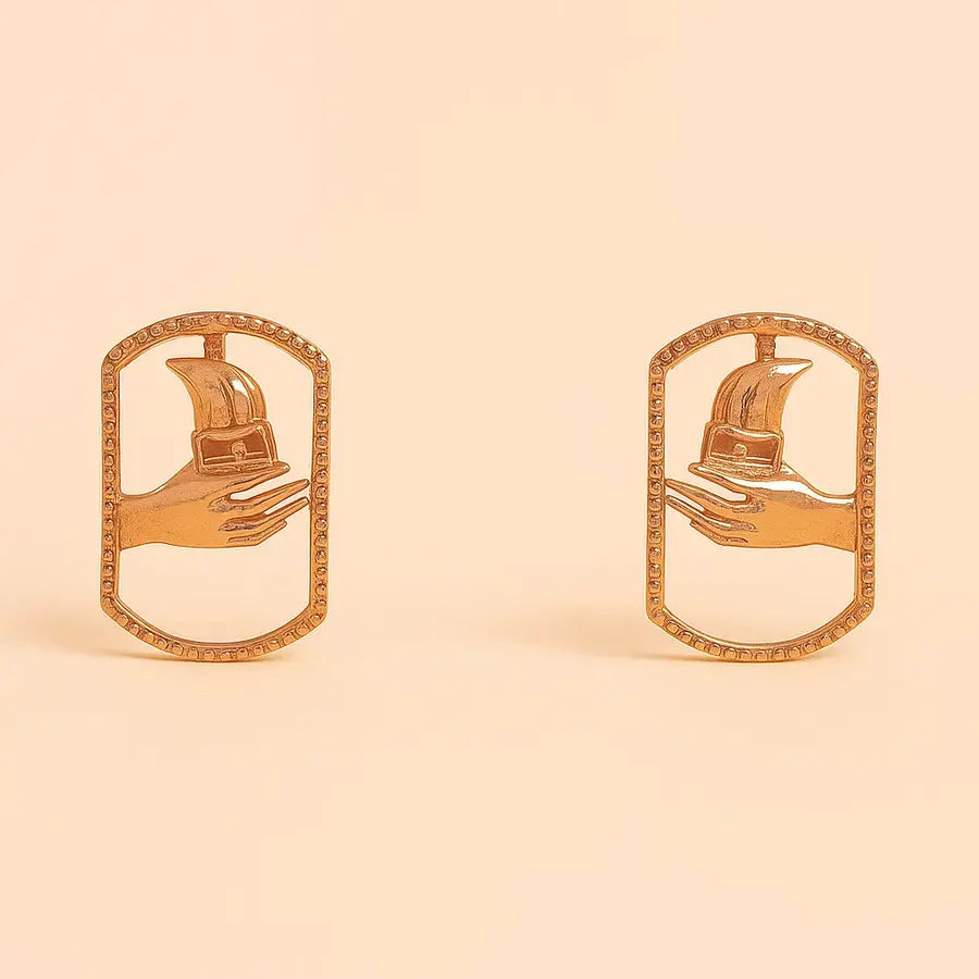 Lamp Gold Earrings