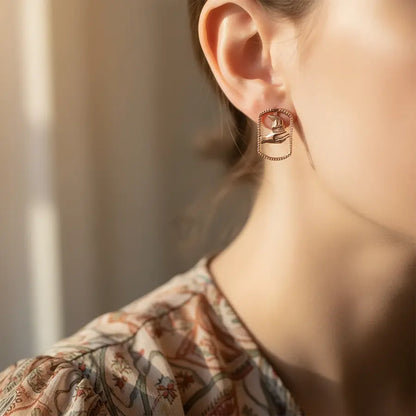Lamp Gold Earrings