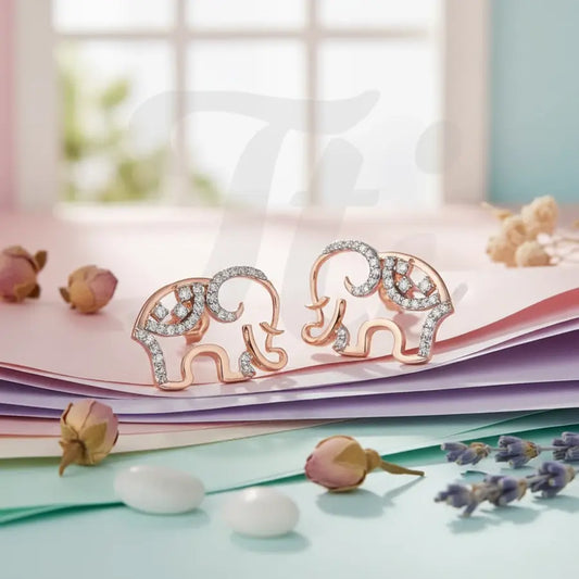 Elephant Gold Earrings
