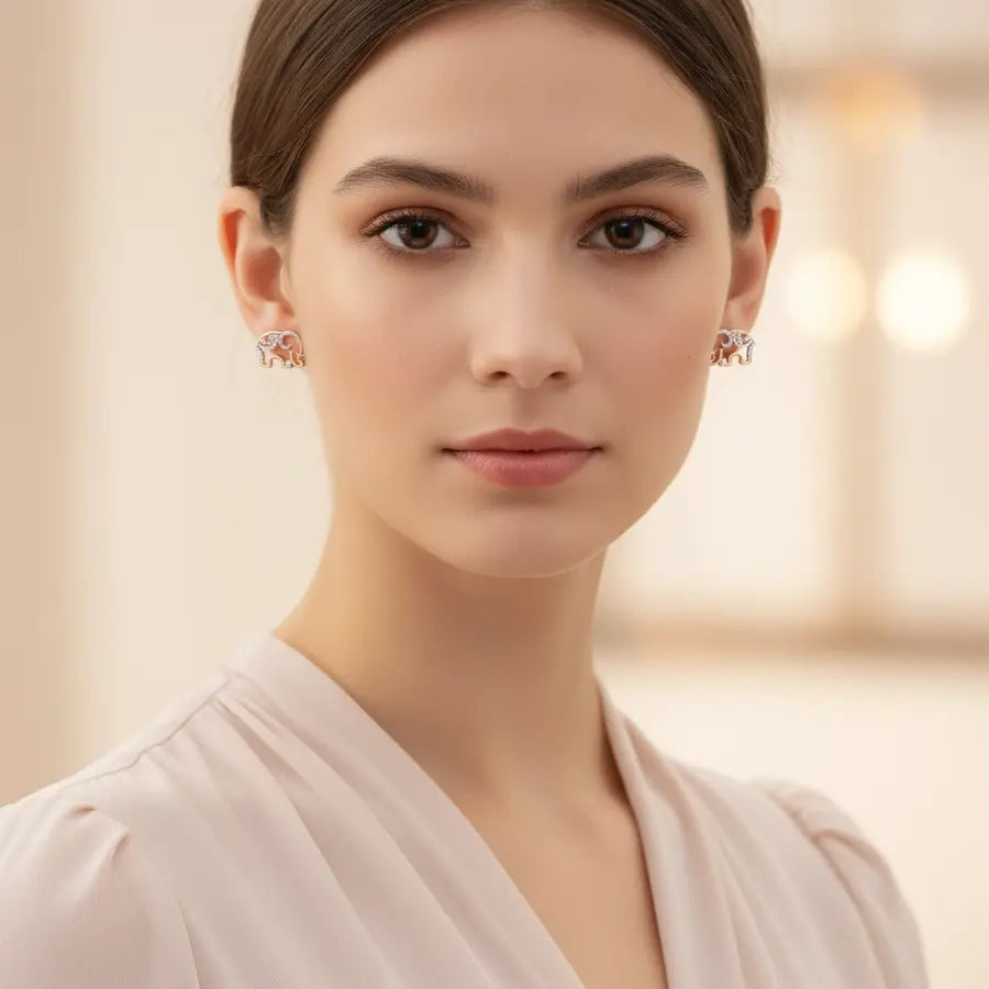 Elephant Gold Earrings