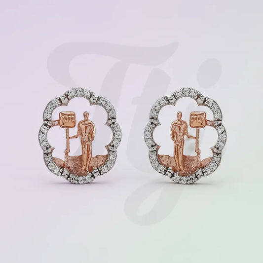 Traffic Signal Gold Earrings