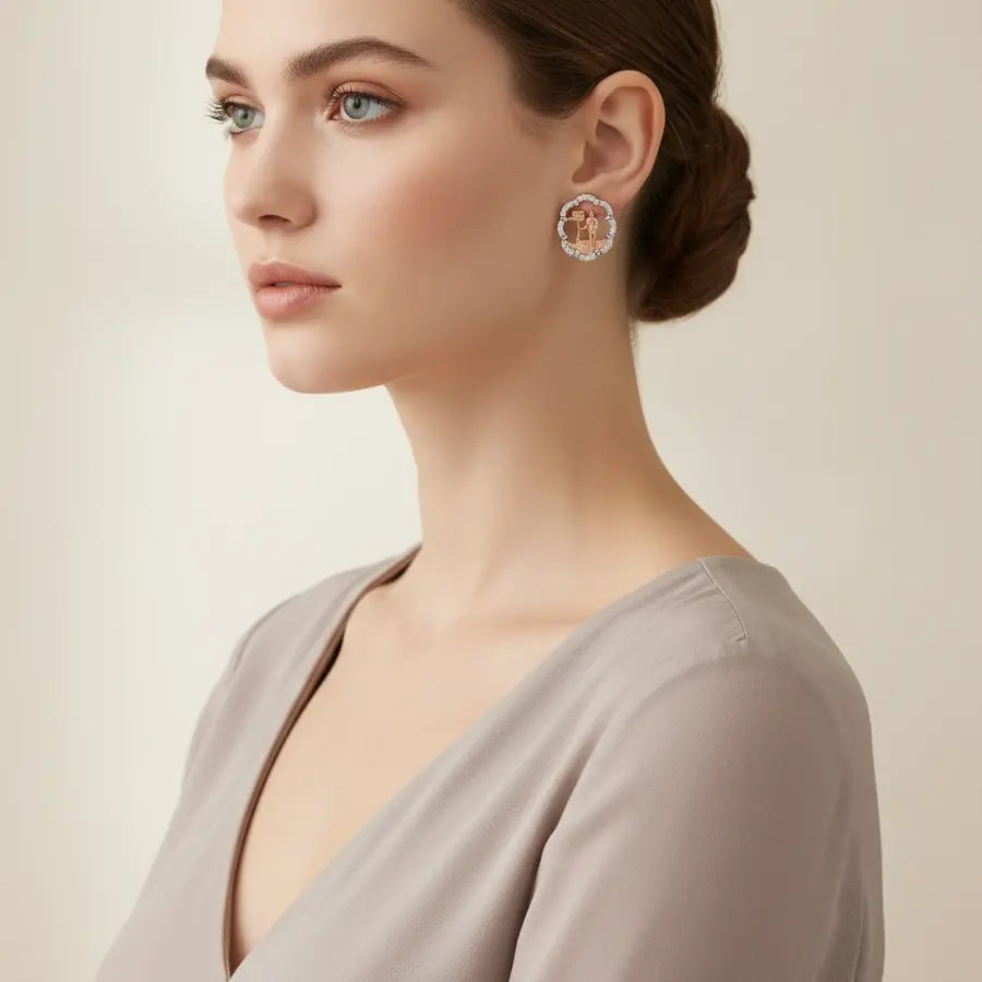 Traffic Signal Gold Earrings