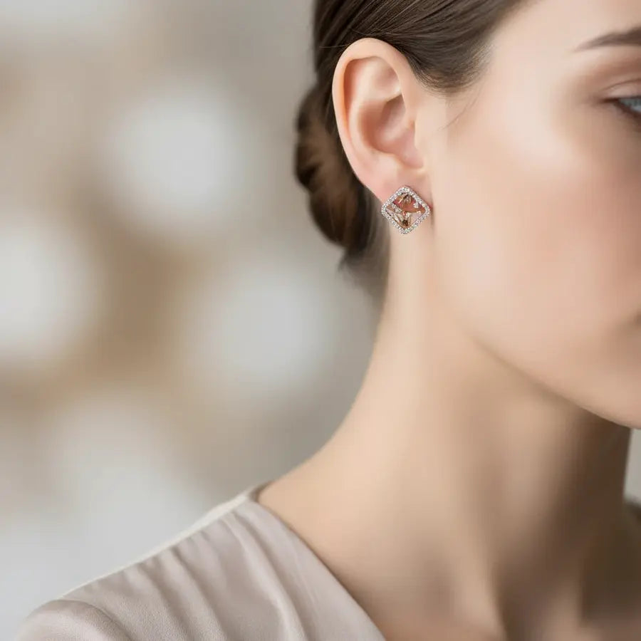 Pointing Hands Duo Gold Earrings