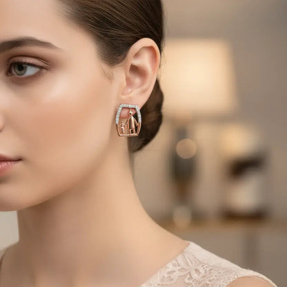 Parent & Child Gold Earrings