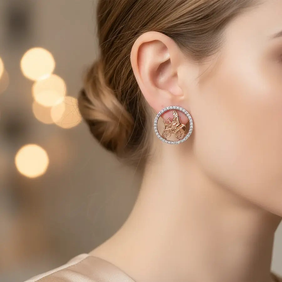 Dad Son Gold Earrings
