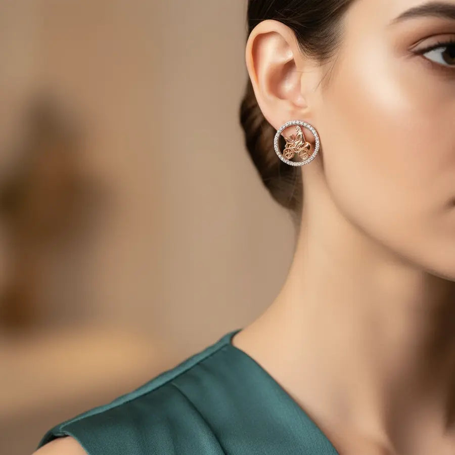 Dad Son Gold Earrings