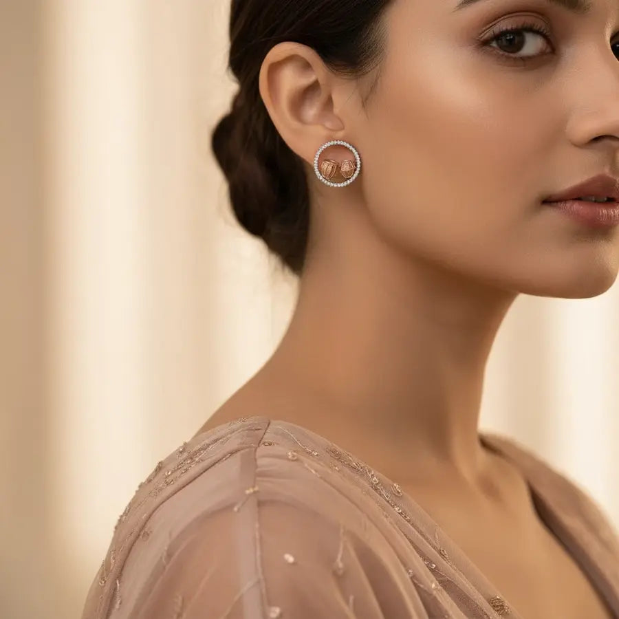 Mridhangam Gold Earrings