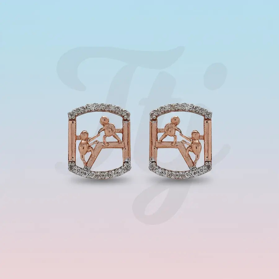 Helping Hand Gold Earrings