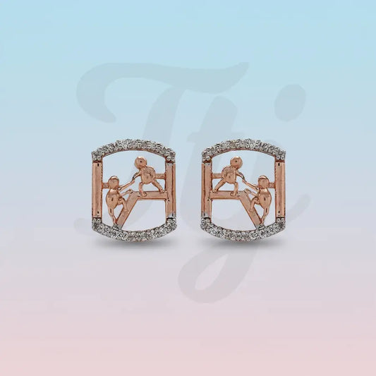 Helping Hand Gold Earrings