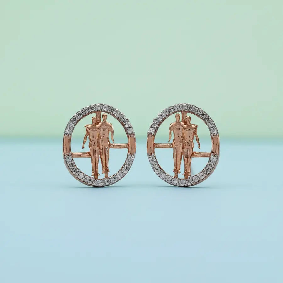 Walk Duo Gold Earrings