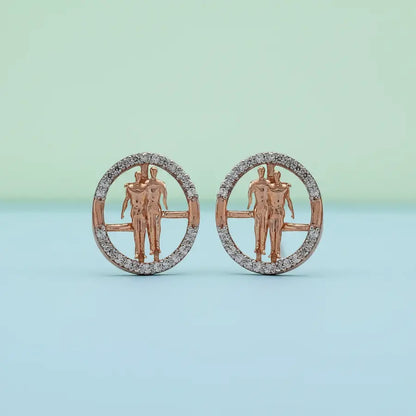 Walk Duo Gold Earrings
