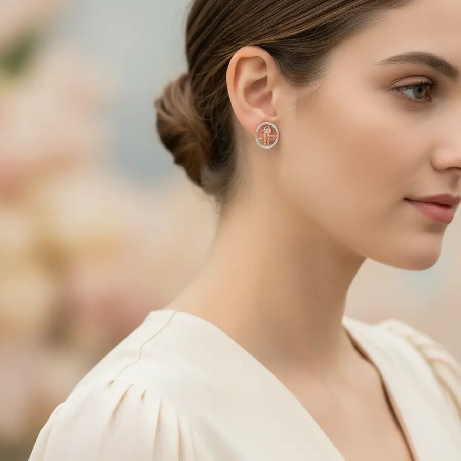 Walk Duo Gold Earrings
