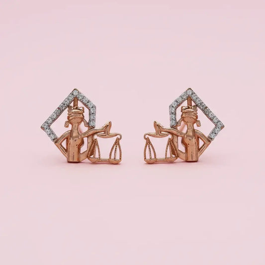 Lady Justice Gold Earrings