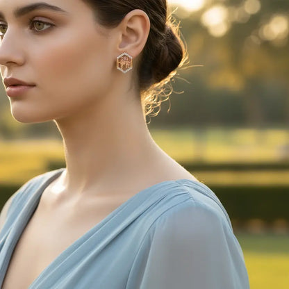 Walking Duo Gold Earrings