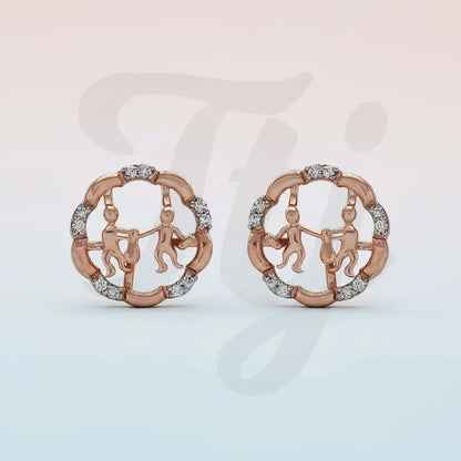 Sanitation Duo Gold Earrings
