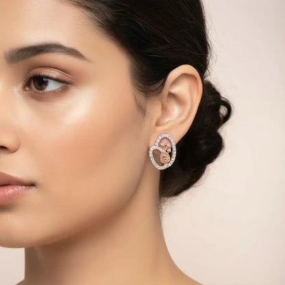 Peacock Love Gold Earrings