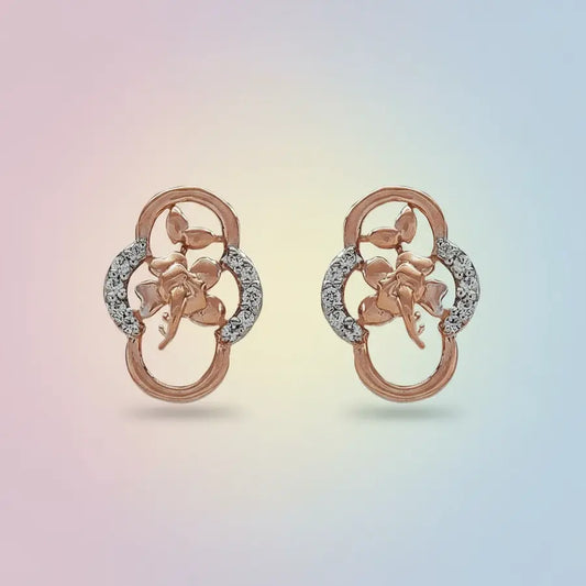 Classic Flower Gold Earrings