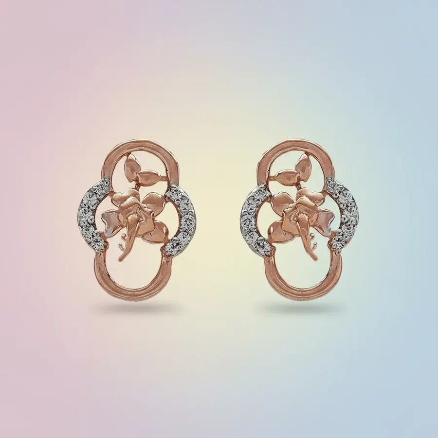 Classic Flower Gold Earrings