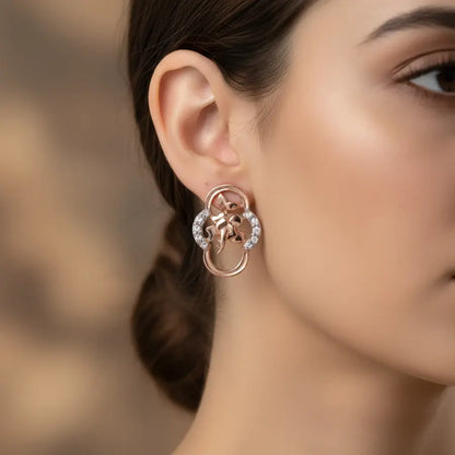 Classic Flower Gold Earrings