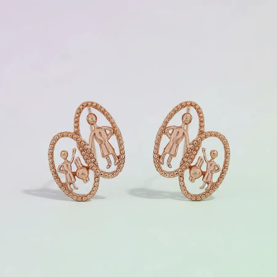 Sharing Caring Gold Earrings