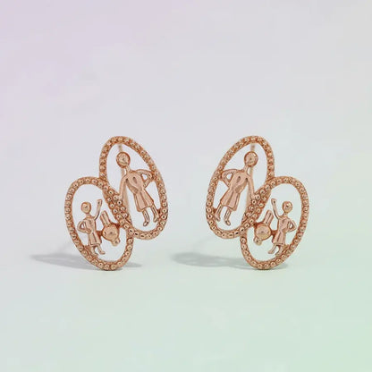 Sharing Caring Gold Earrings