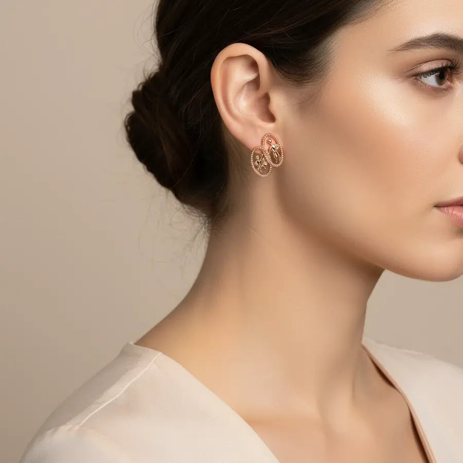 Sharing Caring Gold Earrings