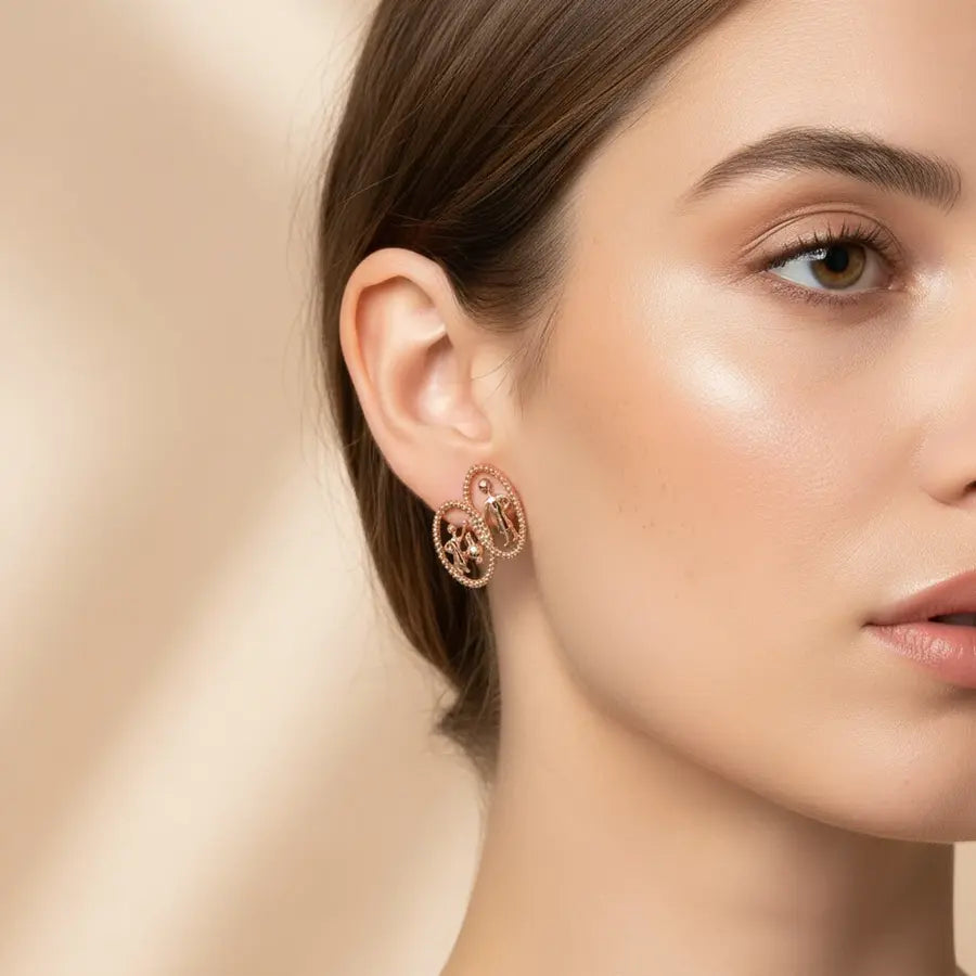 Sharing Caring Gold Earrings