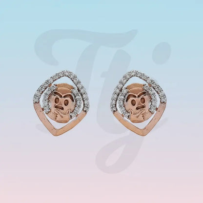 Doubtful Smiley Gold Earrings