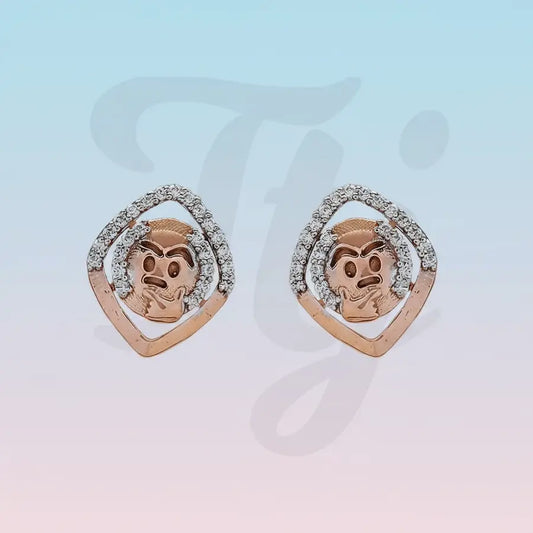 Doubtful Smiley Gold Earrings