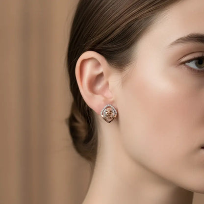 Doubtful Smiley Gold Earrings