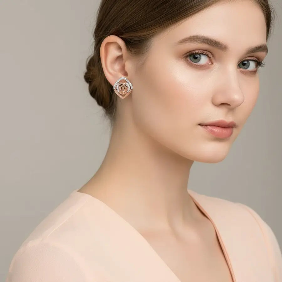 Doubtful Smiley Gold Earrings