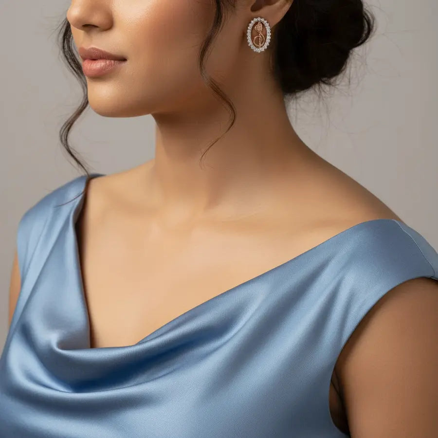 Mic & Music Note Gold Earrings
