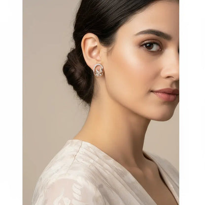 Long Petal Flower Gold Earrings