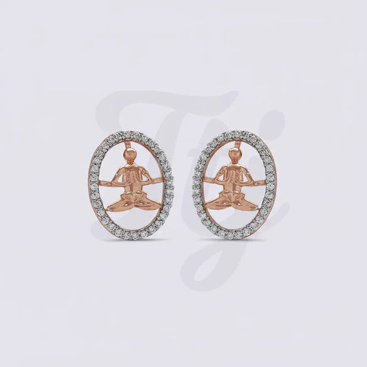 Yoga Pose Gold Earrings