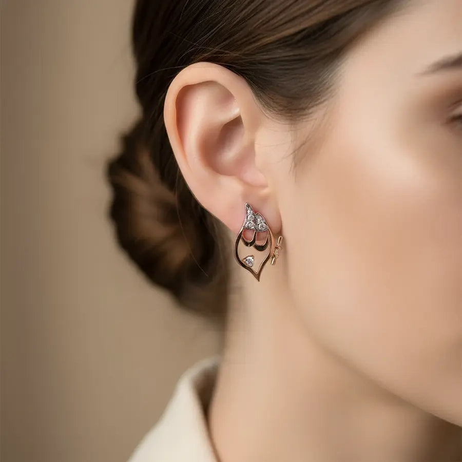 Bird Gold Earrings