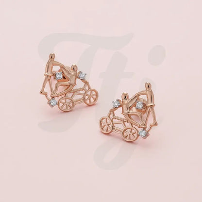 Stunt Duo Gold Earrings