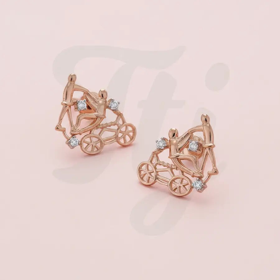 Stunt Duo Gold Earrings