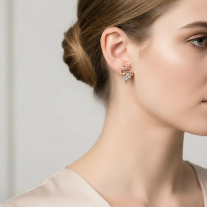 Quirky Character Gold Earrings