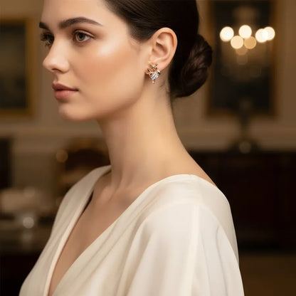 Quirky Character Gold Earrings