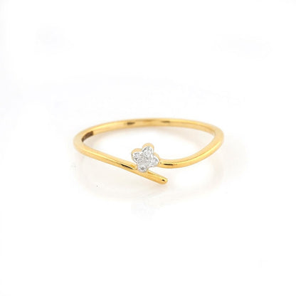 Flowing Blossom Accent Diamond Gold ring